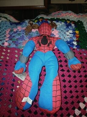 Spider Girl Superhero  Plush Doll - Blue & Red